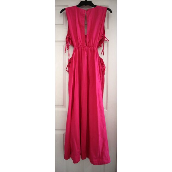 Free People OB1734765 Women's Sz S Magentiful Pink Fabiana Midi Dress - Picture 2 of 15